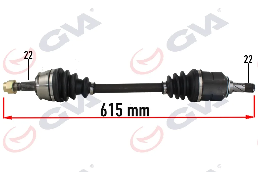 Komple Aks Sol Opel Corsa D 2006-2014 Corsa E 2014-2019 Adam 2012-2019 1.0-1.2-1.4 22X22X615