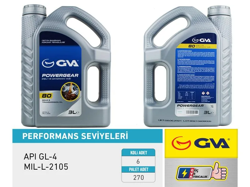 Şanzıman Yağı 80W API GL-4 3 LT (6 Adet)