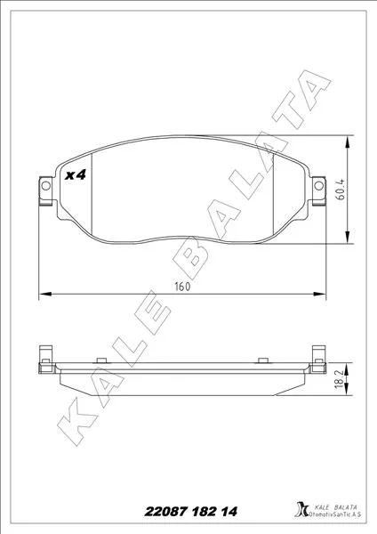 Ön Fren Balata Renault TRAFIC 3 2015 Opel VIVARO B 2015
