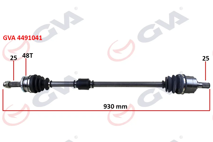 Komple Aks Sağ Hyundai İ20 1.2L G4LA 2008-2015 ABS Li 25X25 - ABS 48 Diş Komple Boy 930MM