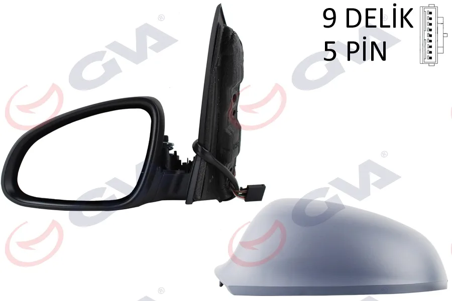 Diş Dikiz Aynası Sol ASTRA J 2009 Elektrikli Isıtmalı Astarlı Asferik 5 Fiş VM-973EHPAL