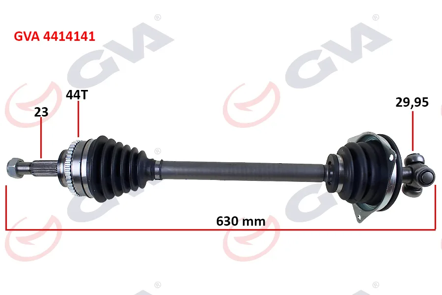 Komple Aks Sol Clio 2-Kangoo 2 1.5 DCI 2002 ABS Li 630MM 44DİŞ Kalın Freze