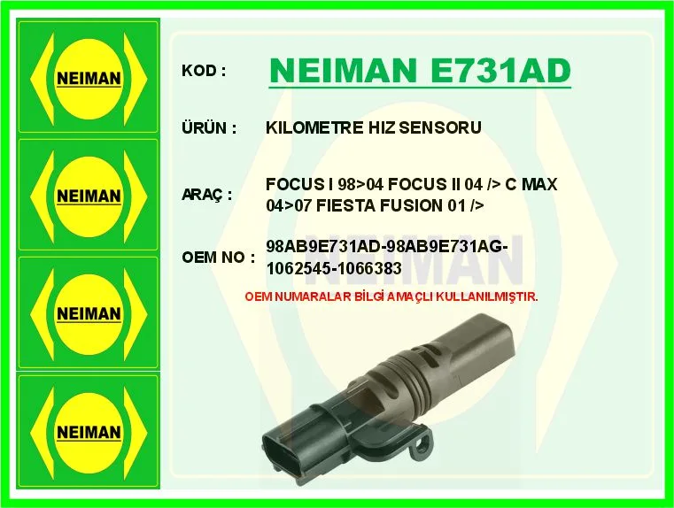 Kilometre Hız Sensörü Ford Focus - Fiesta 1998