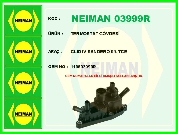 Termostat Gövdesi Clio 4 Sandero 09. Tce