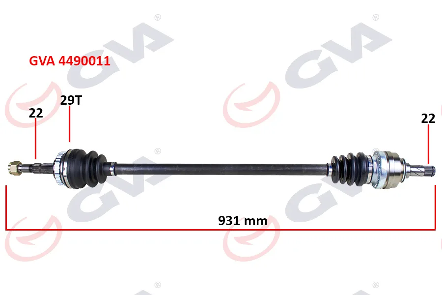 Komple Aks Sağ Corsa B 1.2İ 16V 1993-2000 ABS Li 926MM 29DİŞ