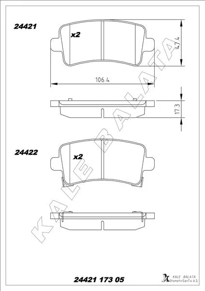 Arka Fren Balatası Insignia A 2008-2017 Saab 9.5 2010 Malibu 2.0D 2.4 2012 16 İnç Jant