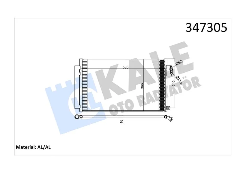 Klima Radyatörü Kondanser Fiat 500L 2012 Egea 2016 1.4
