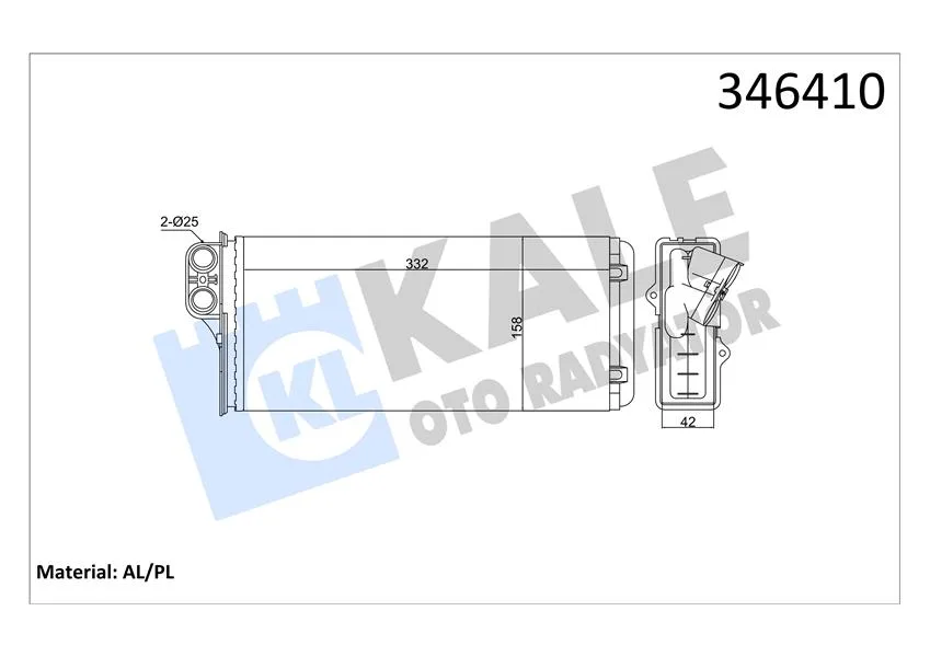 Kalorifer Radyatörü MASTER 2 2.5D-2.8DTI 1998-2001 Opel MOVANO 1.9DTI-2.2DTI 2000