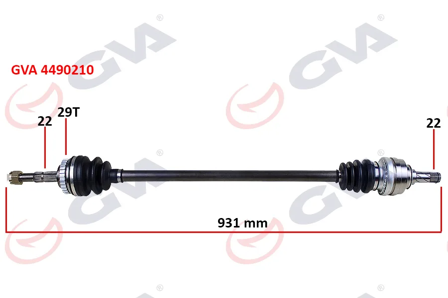 Komple Aks Sağ Corsa C - COMBO 1.2-1.4 16V 1.3 CDTI-1.7DTI 2000-2006 29 Diş ABS Li 931MM