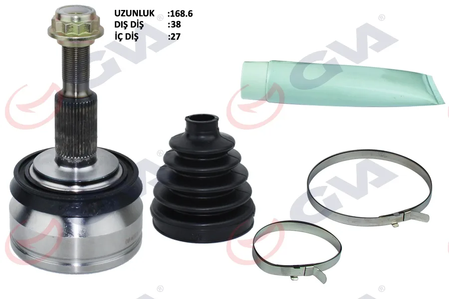 Aks Kafası Diş Ön TRANSPORTER T5 1.9 TDI 2004-2010 Axb 38X27X63 168.5MM