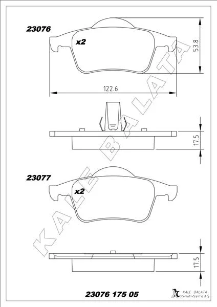 Arka Balata Volvo S60 2000-2010 S80 1998-2006 V70 1997-2007 XC70 1997-2007 S70 1997-2000