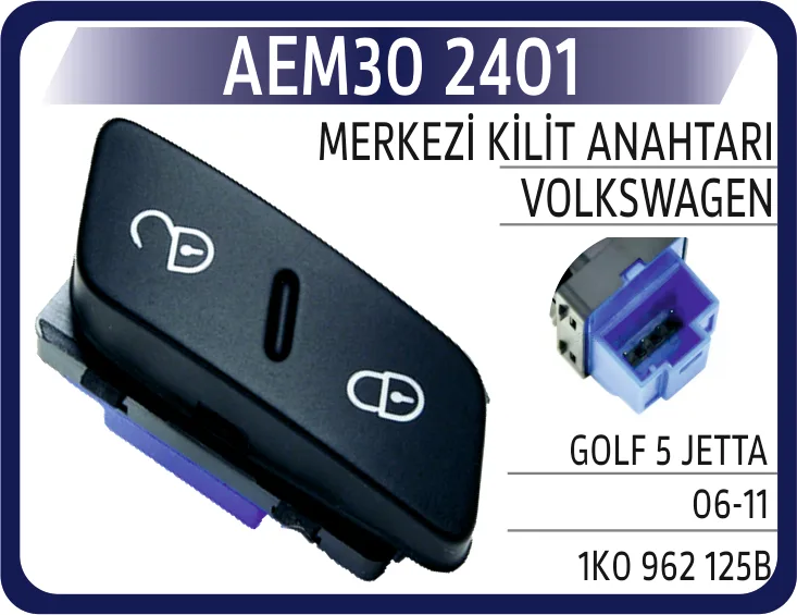 Merkezi Kilit Anahtari VW Golf 5 / Jetta 2006-2011