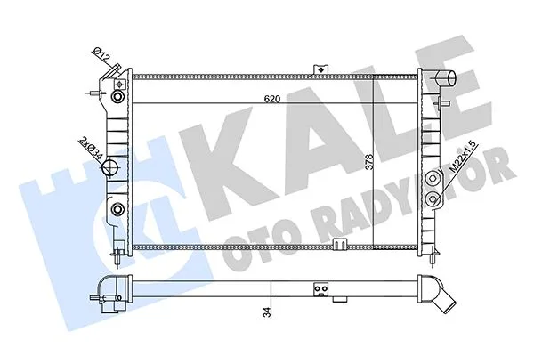 Su Radyatörü Opel Vectra A 1.6I 1.8I 2.0I 1988-1995 Calibra A 2.0I 1994-1997 Otomatik Vites Ac Mekanik 620X378X34