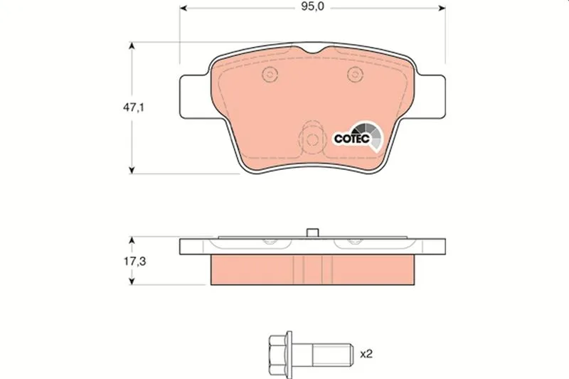 Arka Fren Balatası Peugeot P307 2000 P307 Station wagon 2002 P307 CC 2003 P207 2006 Citroen C4 2004-2008 Küçük Tip