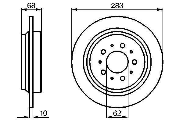 Arka Fren Disk Ayna Volvo S70 1996-2000 V70 1996-2000 XC70 1999-2004 (2 Adet)