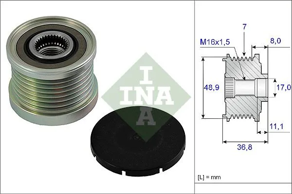 Alternatör Kasnağı Rulmani Logan 2 2001 - Megane 2 - 3 2008 - TRAFIC 2 2006 - MASTER 2 2006 1.9DCI