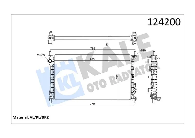Motor Su Radyatoru Connect 1.8TDCI 75PS 90PS 110PS 2002 Klımalı 1 Sıra Alb