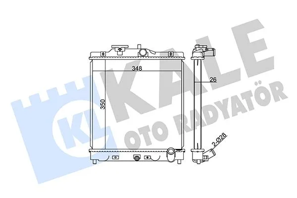 Radyatör Civic 5 - 6 - HRV Al / PL / BRZ 350X348X26