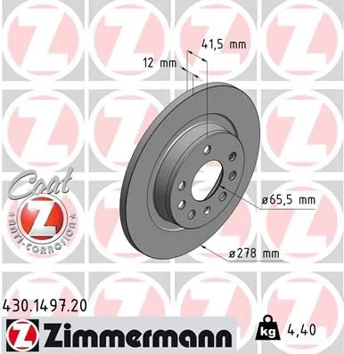 Fren Diski Arka Vectra C 2002 SIGNUM 2003 Saab 9.3 2002 Croma 2005 278X12X5DL Dolu (2 Adet)