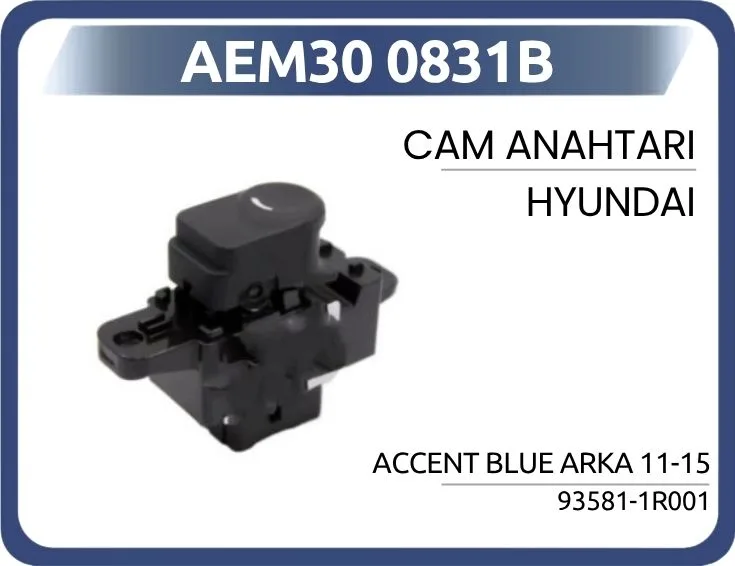 Cam Anahtari Hyundai ACCENT Blue Arka 2011-2015