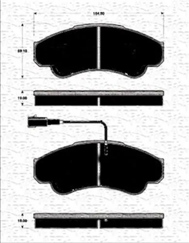 Ön Fren Balatası Fişli BOXER 2002-2006 JUMPER 2002-2006 DUCATO 2002-2006 B.Y Tip 1800 KG