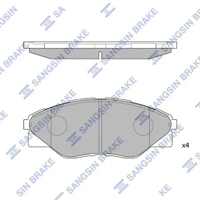 Ön Fren Balata Toyota HILUX Vigo 2.5L 2KDFTV KUN15 4X2 2009-2010