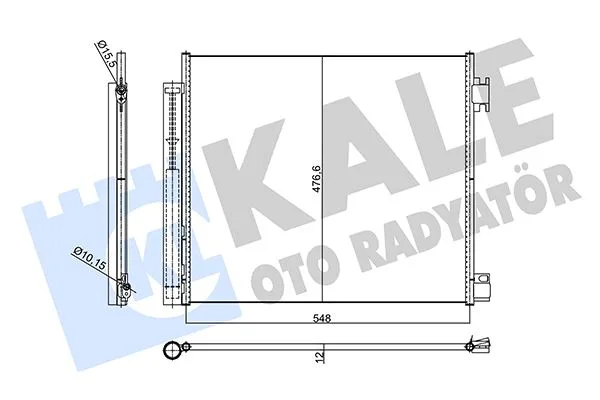 Klima Radyatörü Kondenser Nissan Qashqai 1.2L HRA2DDT Dıg - T J11 2014 1.6L R9M DCİ J11 Dizel 2014 / X - Trail 1.6L R9M T32 2014