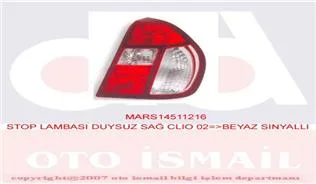 Stop Lambasi Duysuz Sağ Clio 2002 Beyaz Sinyalli