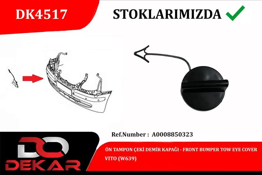 Cekı Demiri Kapagı On Mercedes VITO W639 (2 Adet)