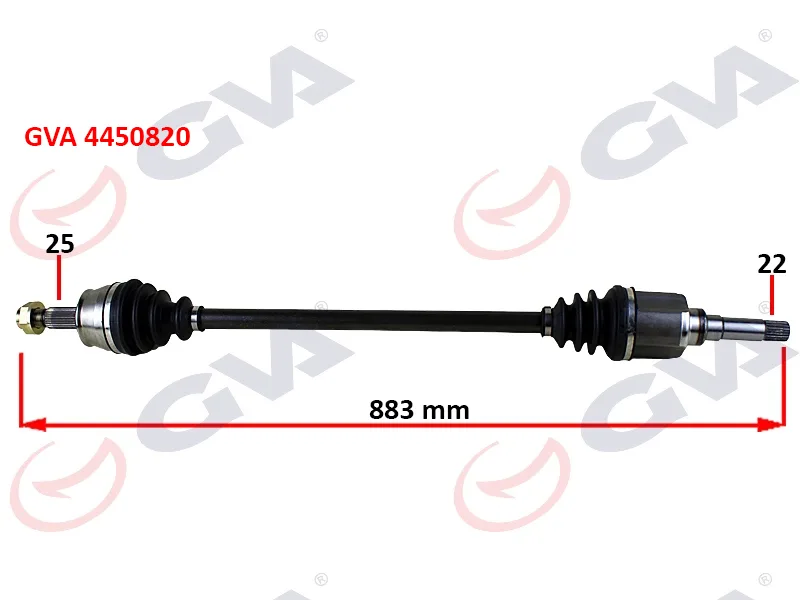 Komple Aks Sağ Bipper 1.4 HDI 2007 883MM