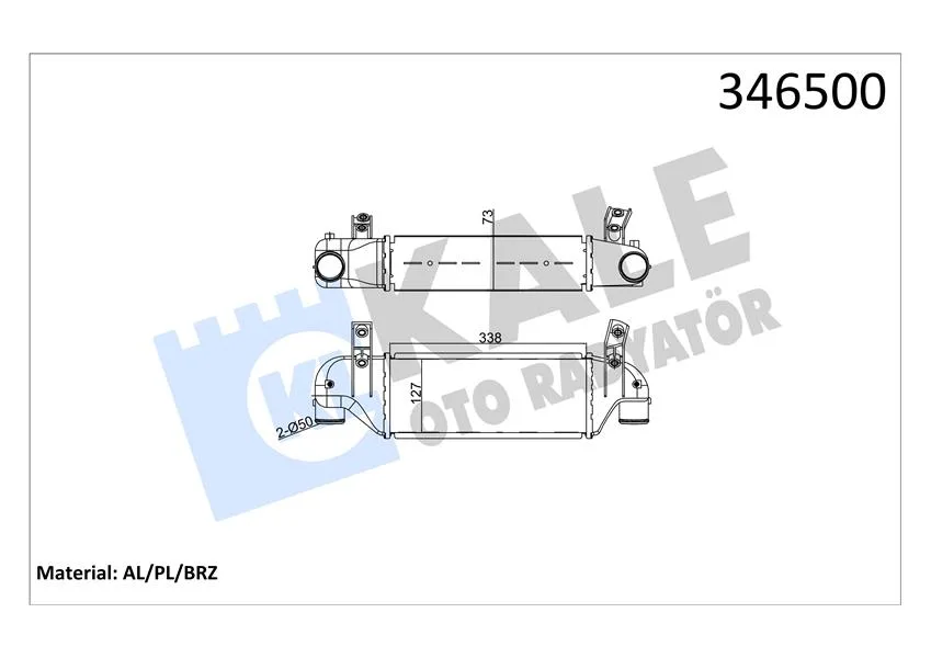 Turbo İntercooler Radyatoru Focus 1.8TDCI 1998-2005 Connect 1.8 Tdci 2004-2009 338 127 73