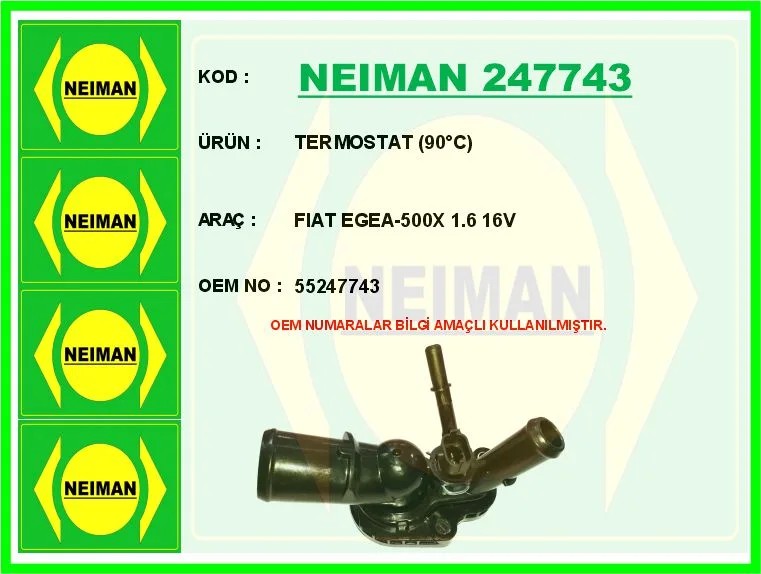 Termostat Komple 90 C Fiat Egea 500X 2014-2020 Egea 2016-2020 Jeep Renegade 2014-2018 1.6