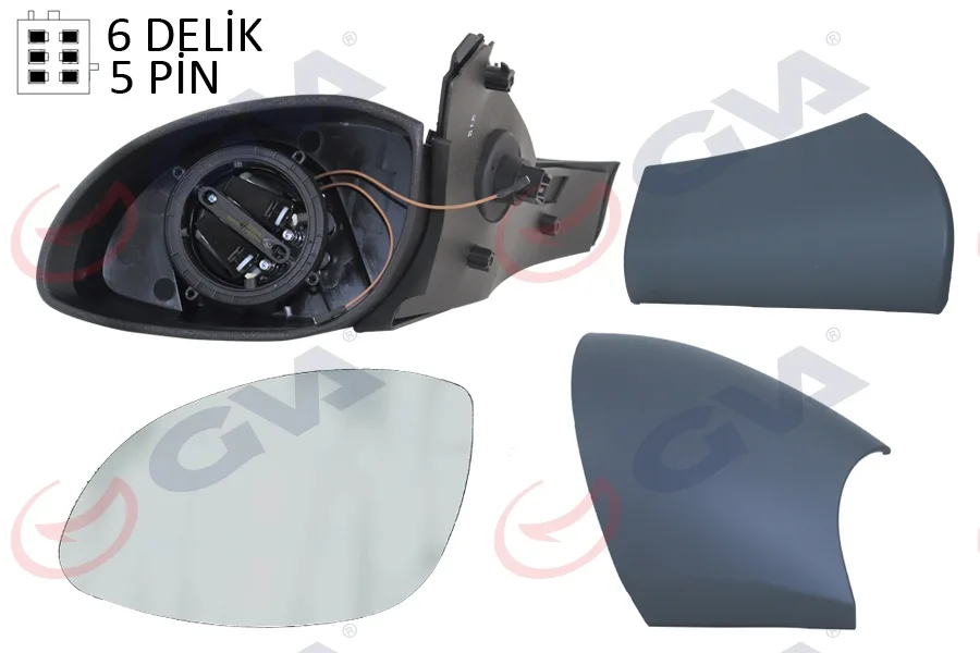 Diş Dikiz Aynası Sol Vectra B 1996 Elektrikli Isıtmalı Konveks 5 Fiş VM-166EHL 1428717