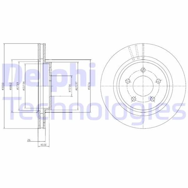 Arka Fren Aynası Volvo S60 2010-2013 S80 2 2008-2013 V60 2010 V70 2008 XC70 2007-2013 302X5DL