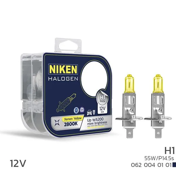 NIKEN 12V H1 55W Sari Işık Ampul P14.5S 2800K