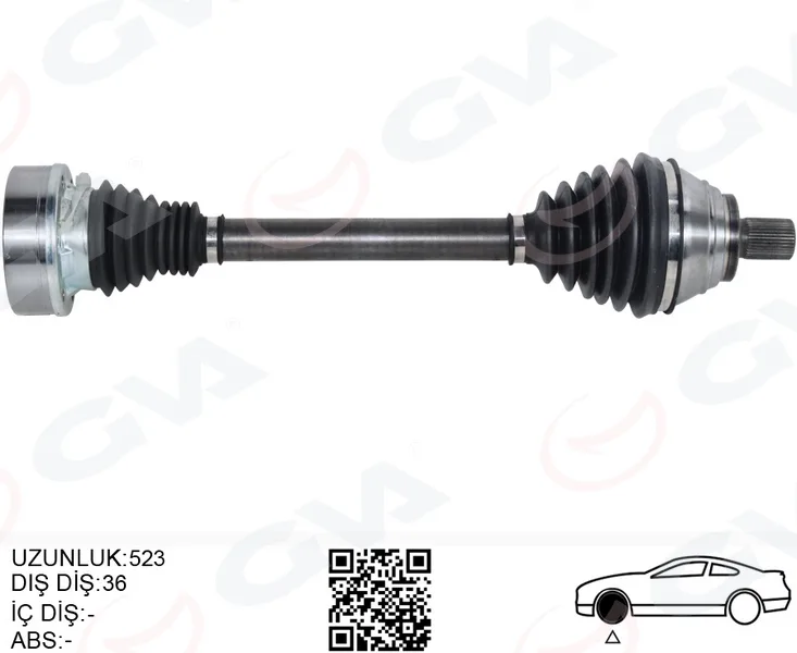 Aks Ön Sol Golf Plus 1.9TDI 2005 Golf 5 1.9TDI 2003 Golf 6 2.0TDI 2008 Toruran 1.9TDI 2003