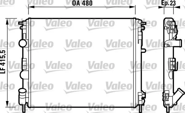 Radyatör Clio 2 - Kangoo - Logan - Solenza-1.5DCİ-1.4-1.6 16V-1.9DTI Ac Mek 480X414.5X34