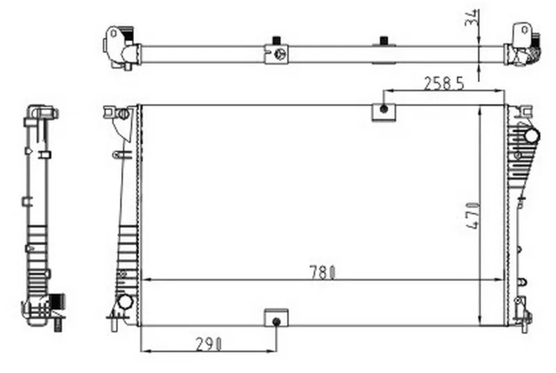 Radyator Mechanical Manuel Vites 780 470 34 TRAFIC 2 2.0 DCİ 01 630709-93857125