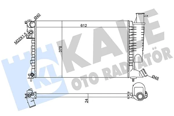 Radyatör Al / MKNK Xsara 1.4-1.6-1.8-2.0 1998-2000-ZX92 > - Peugeot 306 1.4-1.6-1.8 1997-1998