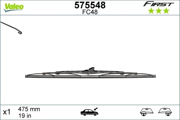 Silecek Süpürgesi 48CM X1 Normal Tip FIRST Üniversal