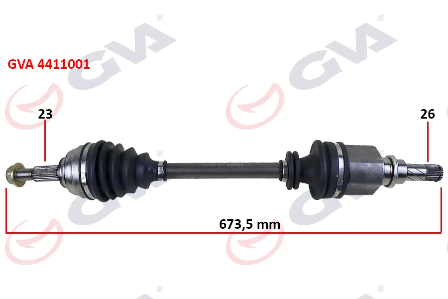 Komple Aks Sol Megane 2 1.4/1.6 16V-1.5 DCİ 2002-2008 673MM