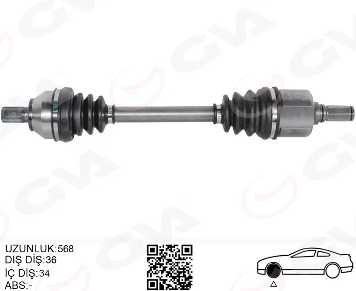 Ön Aks Komple Sol Focus 2 2004-2009 1.6 Tdci CVT Otom. Dizel