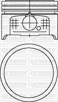Motor Piston Segman STD 75MM P106-P206-P306-PARTNER - BERLINGO 1.4 8V TU3JP - EURO4 Boy:50MM Tepe (4 Adet)