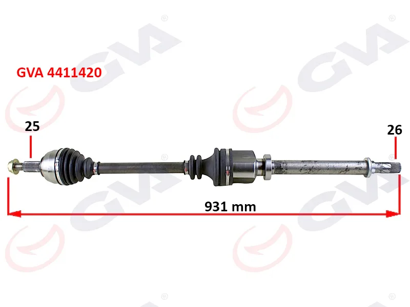 Komple Aks Sağ Megane 3-Fluence 1.5 DCİ 6 Vites 2009 931MM