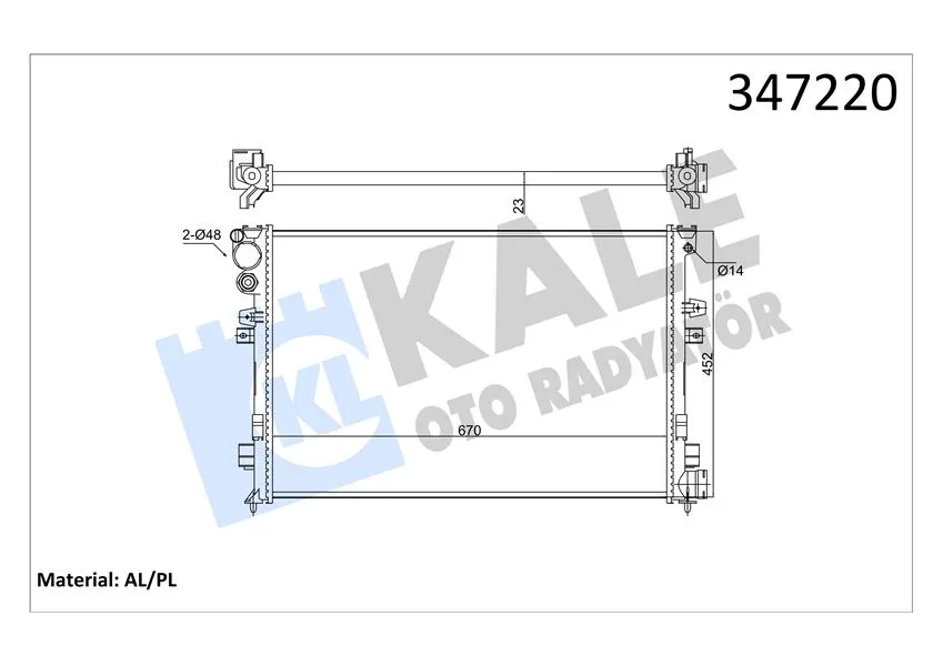 Radyatör Jumpy - EXPERT - SCUDO - P806 1.8İ-2.0İ 8V-2.0İ 16V Al / MKNK