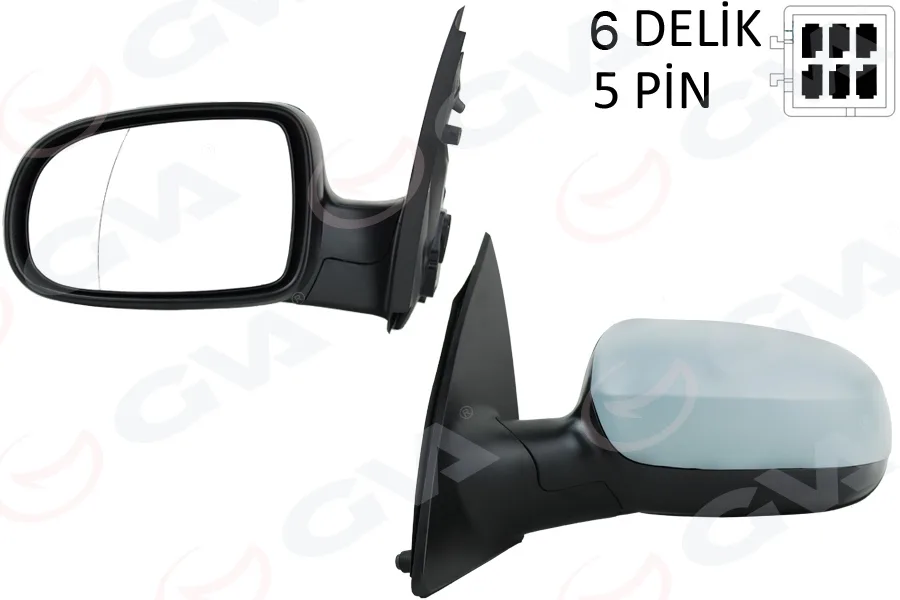 Diş Dikiz Aynası Sol Corsa C 2001 Elektrikli Isıtmalı Astarlı Asferik 5 Fiş VM-200EHPAL