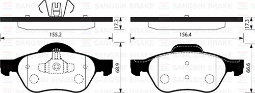 Ön Balata Megane 2 2002 Scenic 2 2002 Clio 3 2005 1.5DCİ 1.6 16V 2.0 16V
