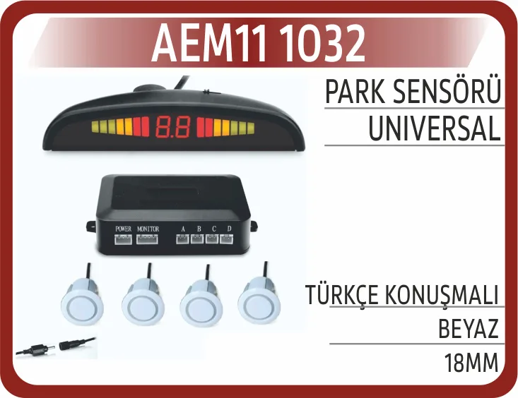 Park Sensörü Türkçe Konuşmalı Beyaz 18MM