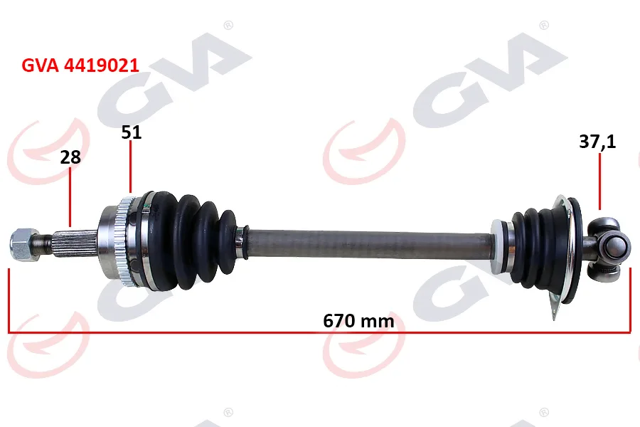 Aks Komple Sol Renault MASTER 2 1998-2006 Opel MOVANO A 1998-2001 1.9DCİ 2.2DCİ 2.5DCİ 2.8DCİ 51DİŞ 670MM