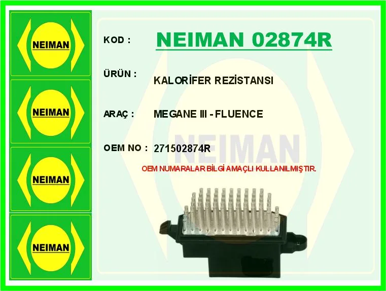 Kalorifer Rezistansı Megane 3 - Fluence